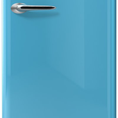 Etna KVV754BLA Blauwe retro koelkast